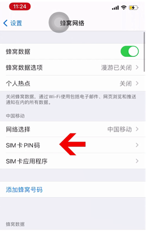 彭市镇苹果14维修网分享如何给iPhone14的SIM卡设置密码 